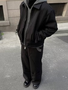 【网图有货】秋季潮流痞帅休闲垫肩夹克宽松短款上衣2550/P75图片