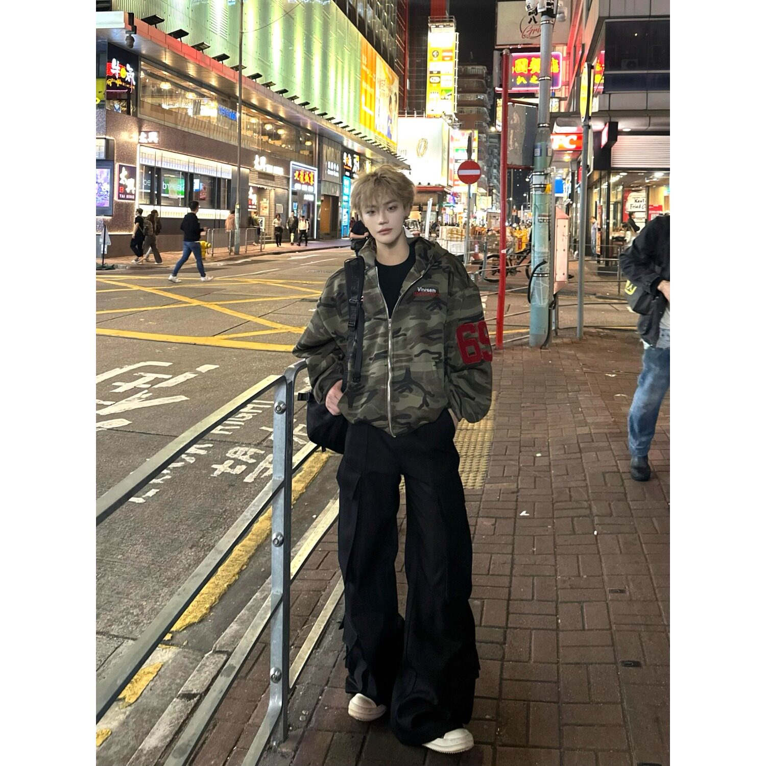 美式复古迷彩连帽卫衣男秋季潮牌高级感重磅字母刺绣拉链开衫外套,男装卫衣,星座205-3