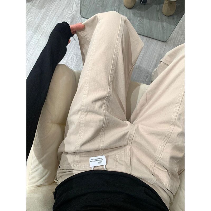 网图现货美式宽松直筒休闲弯刀长裤女K2505/P45,女装休闲裤,星座205-3