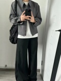 【网图有货】秋季潮流痞帅休闲垫肩夹克宽松短款上衣2550/P75，男装夹克，星座205-3