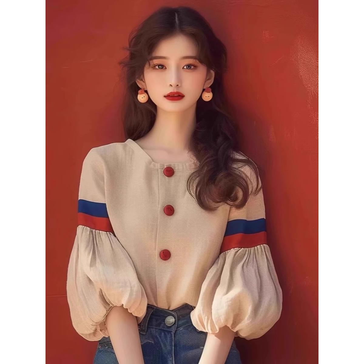 曾小咸日杂电影感学院风可爱小熊绣花毛衣开衫女甜美针织外套上衣