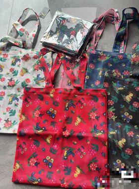 网纱收纳袋网纱包花鸟鱼虫印花收纳！托特包