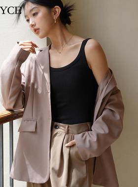 NOYCE亲肤舒适蚕丝羊毛毛圈女士吊带