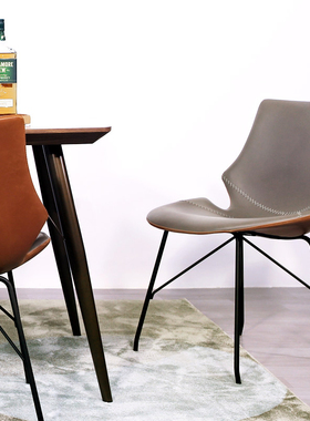 HEDUEN创意椅子个性现代时尚餐椅靠背椅酒店软包家用轻奢H569