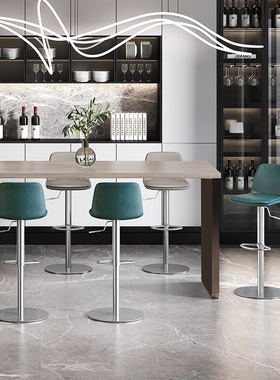 吧台椅子高脚凳子现代简约升降靠背家用轻奢北欧酒吧椅岛台椅762