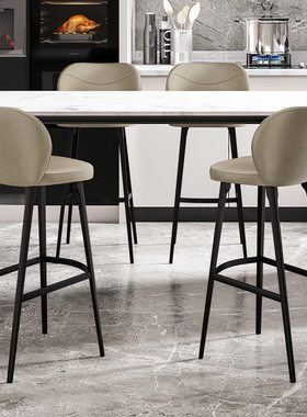 高脚凳吧台凳家用高腿椅子岛台倒台吧台凳高脚椅子靠背椅H7160