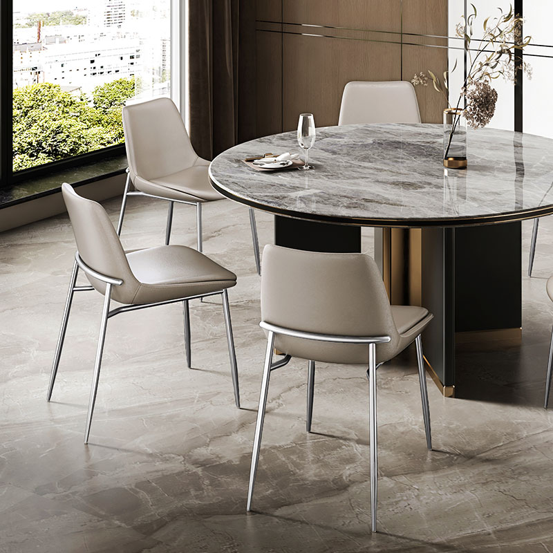 轻奢餐椅现代简约家用不锈钢