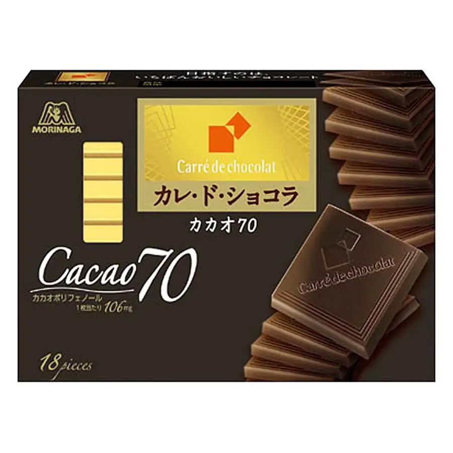 日本森永Carré de Chocolat系列猫舌饼干牛奶坚果焦糖黑巧克力