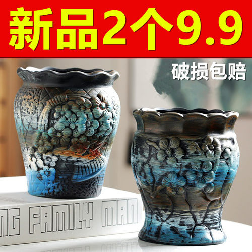 高款多肉老桩花盆陶瓷特价清仓