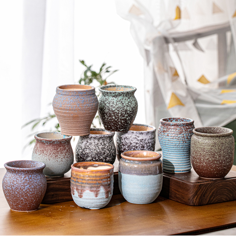 多肉花盆清仓捡漏大口径简约创意个性家用陶瓷绿植肉肉盆栽专用盆