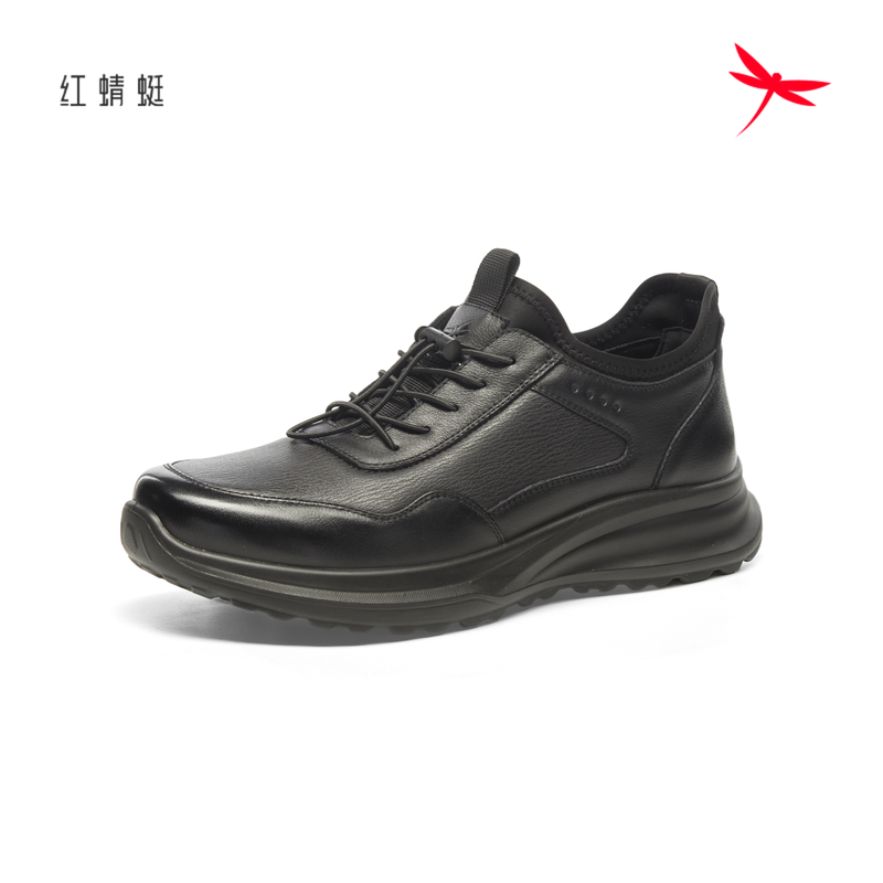 红蜻蜓秋冬季男式皮棉鞋加绒户外