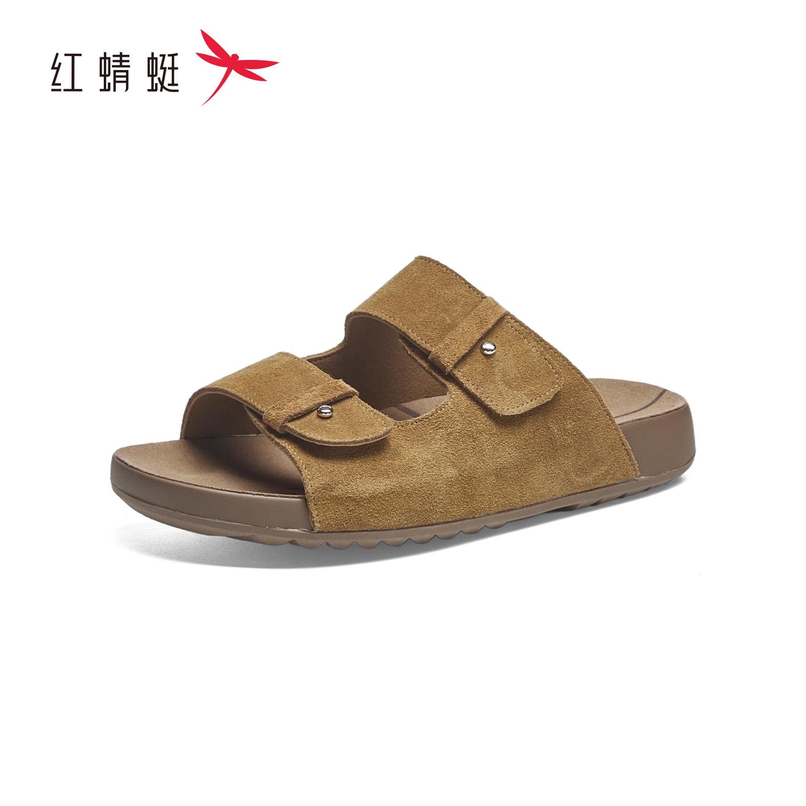 红蜻蜓2025夏女真皮单鞋KX62173021勃肯女鞋凉拖鞋KX62173022平底