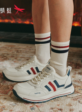 红蜻蜓2025秋男式板小白鞋AQ61818011休闲运动系带AQ61818012透气