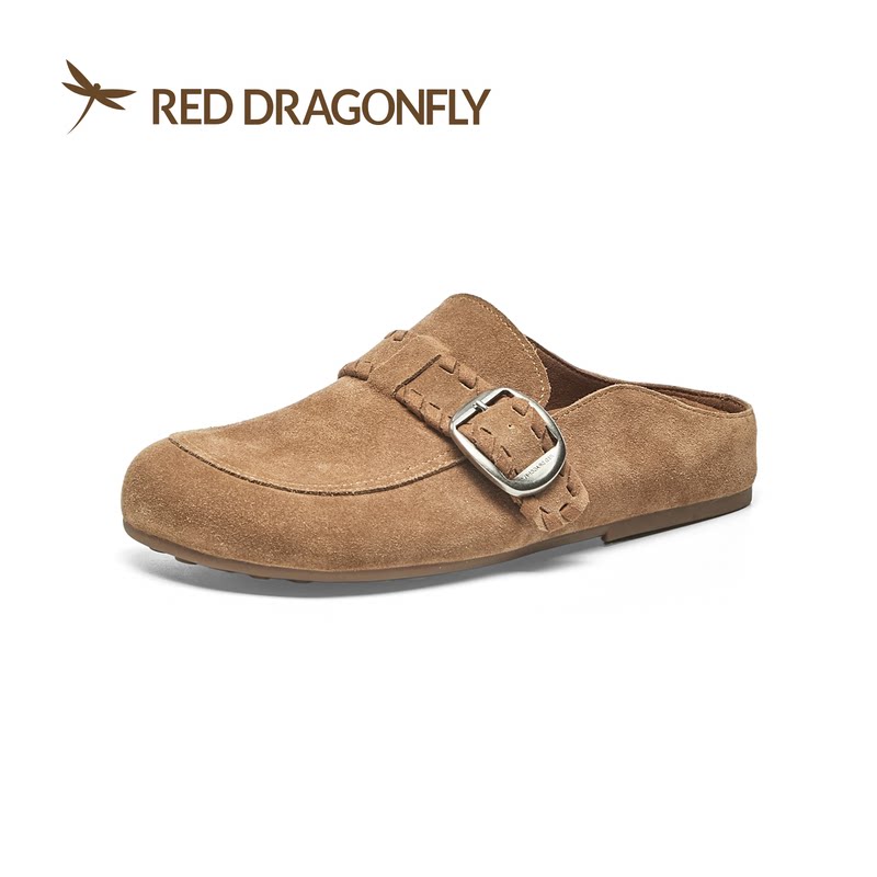 红蜻蜓2026春牛皮勃肯鞋女单鞋MBC77018031休闲鞋MBC77018032拖鞋