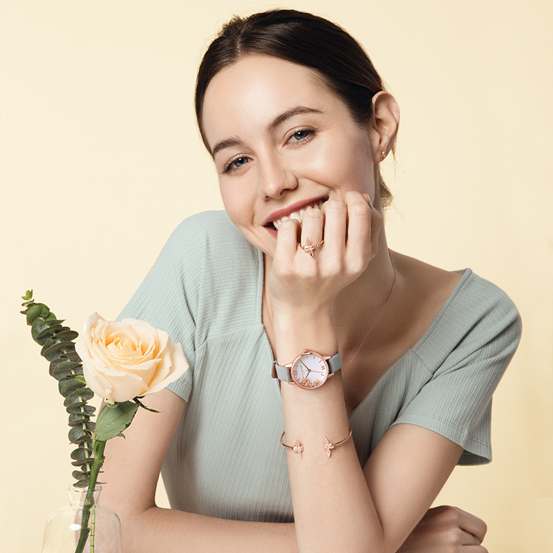 Olivia Burton手表女 奢华个性礼物 流动雏菊进口正品石英女表