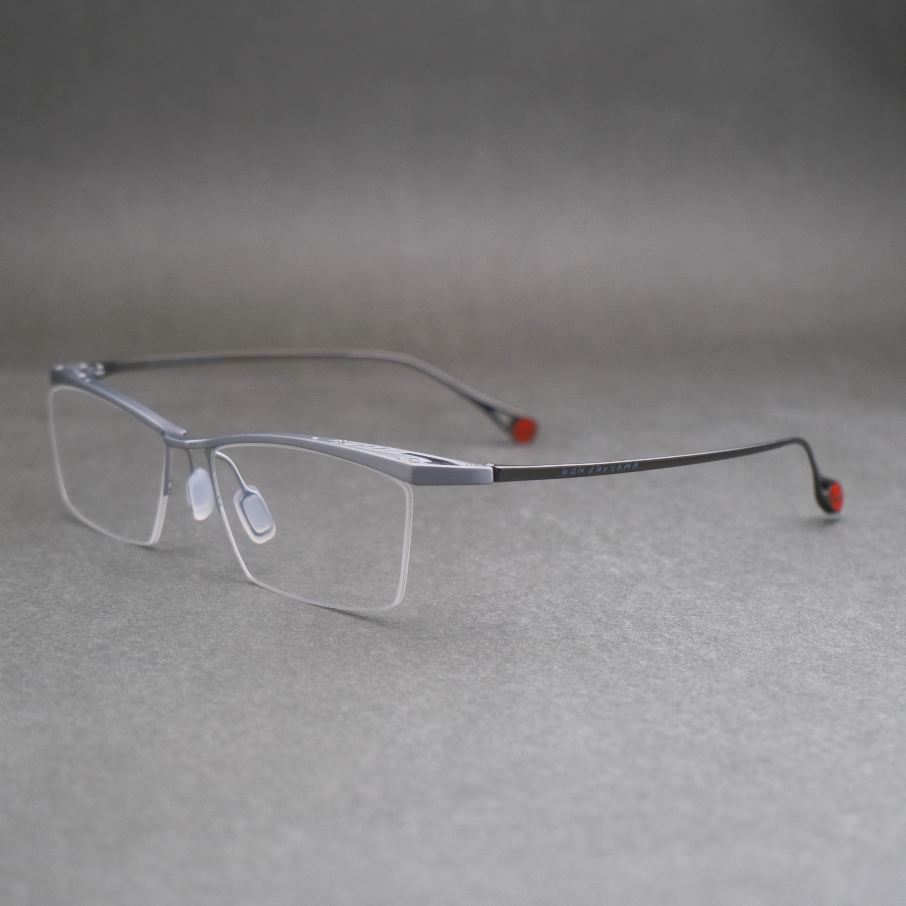 设计师款碳纤维镜框！纯钛眼镜 商务半框大码大框男款小马哥同款