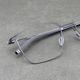 眼镜薄钢男女矩形全框无螺丝镜架大框配度数简约双色系列 沃斯风格