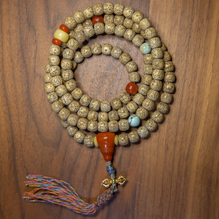 原生态星月菩提子陈籽蜜蜡南红绿松石青金石配饰108手串项链手链