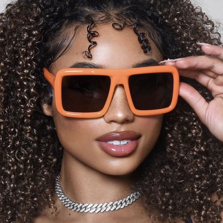 英国cherrykoko方形大框太阳镜时尚复古太阳眼镜ins街拍潮流墨镜