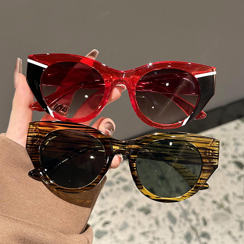 英国cherrykoko新款椭圆框大框太阳镜复古穿搭装饰墨镜男女款