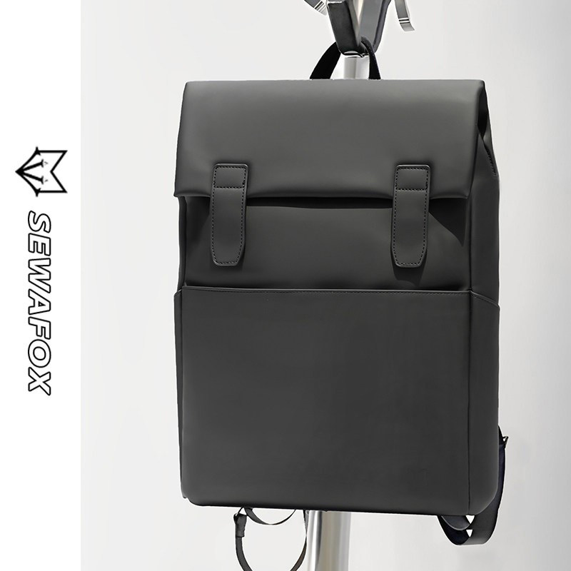 商务双肩包电脑背包男士出差通勤笔记本男款皮质2026新款书包男女
