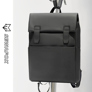 商务双肩包电脑背包男士出差通勤笔记本男款皮质2026新款书包男女