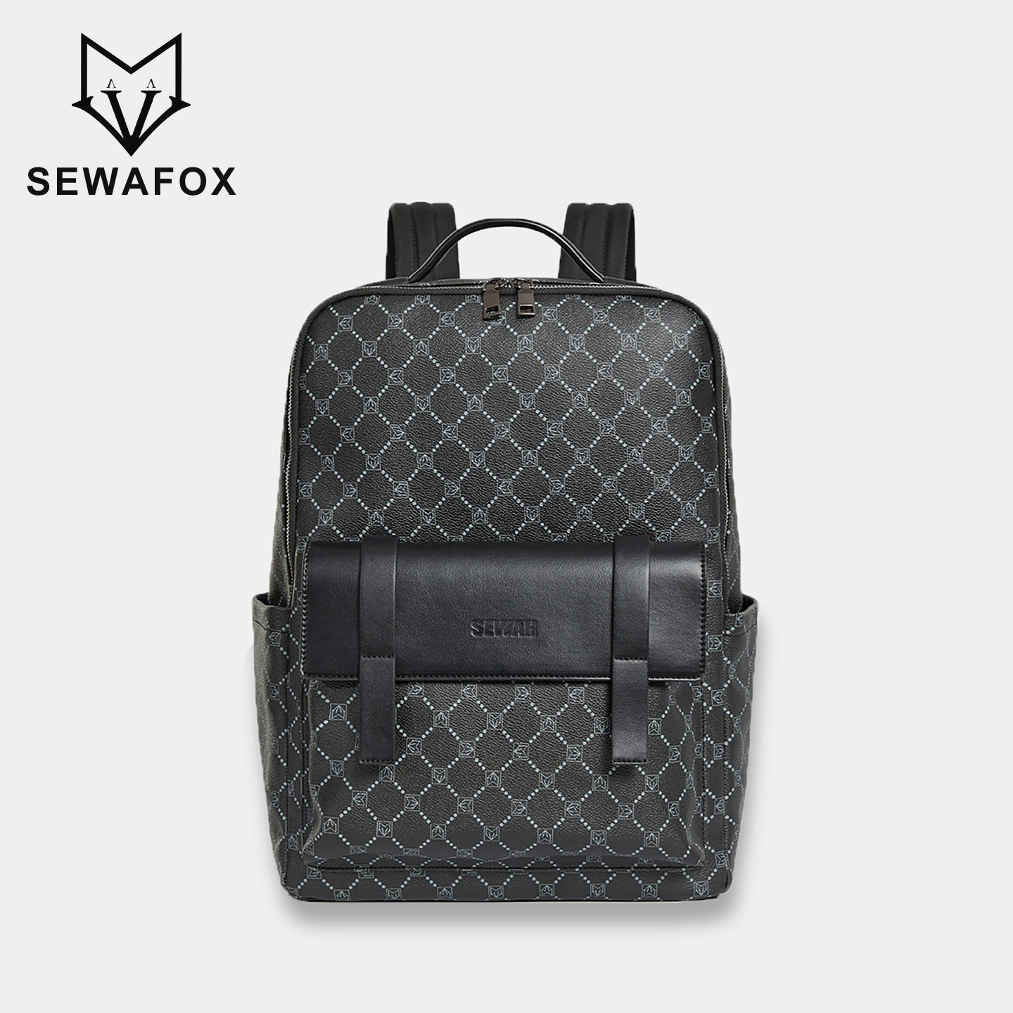 男士商务通勤背包出差大容量防泼水电脑包双肩包男大学生皮质书包