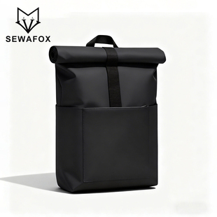 高级感双肩包2026新款男士商务电脑背包女男款皮质上班通勤书包男