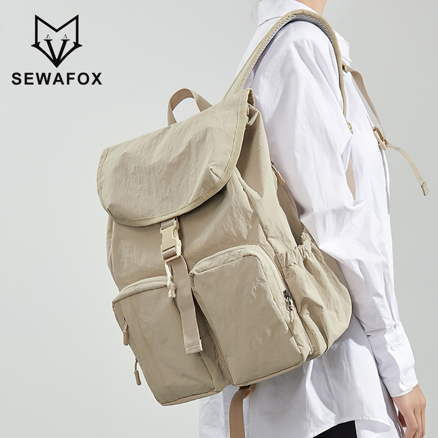 韩版背包2025新款设计感小众通勤旅行轻便书包女高中生双肩包女生