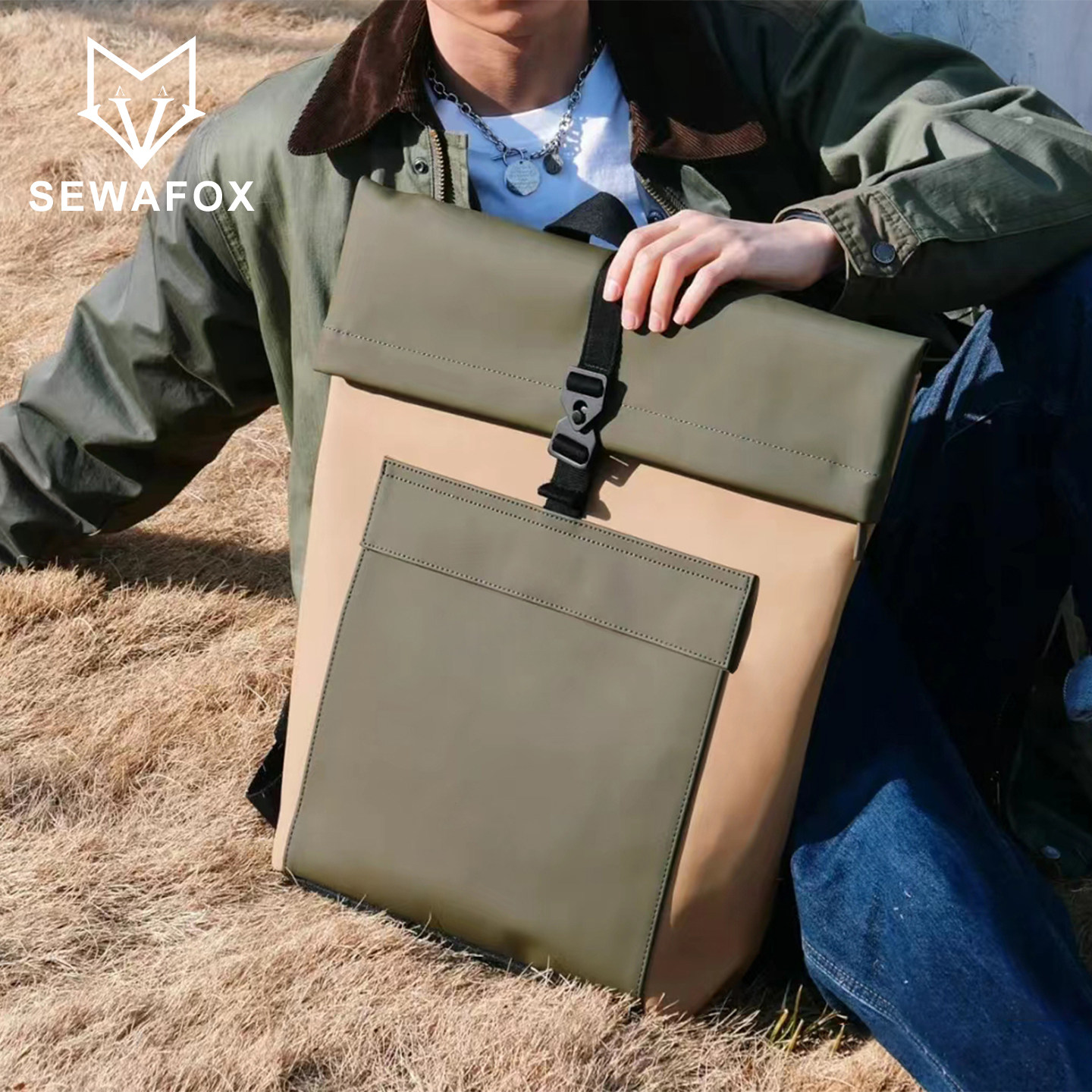 小众背包男士户外运动休闲大容量双肩包男款电脑包男防水书包旅行