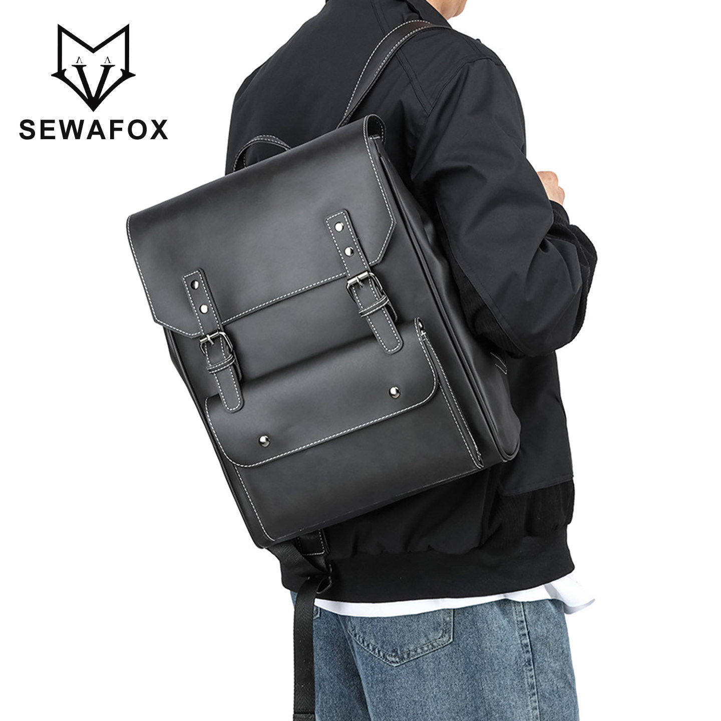 背包男士双肩包大容量通勤商务包笔记本电脑包男款高中生书包男包