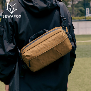 挎包男款外出轻便防水便携通勤胸包小包男士骑行运动单肩斜挎包男