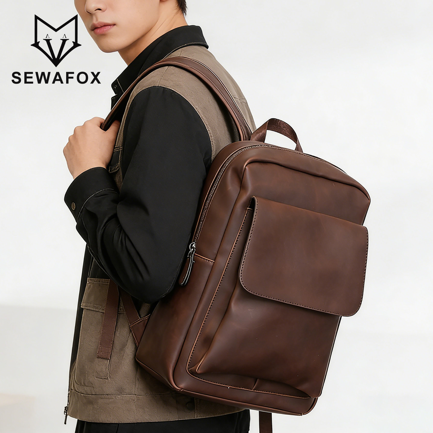 双肩包男大容量电脑包上班通勤包日常百搭休闲包大学生高级感背包