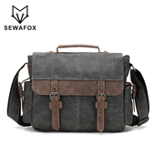 单肩斜挎包皮革男士 包包皮大容量潮牌通勤横款 挎包复古邮差包男潮