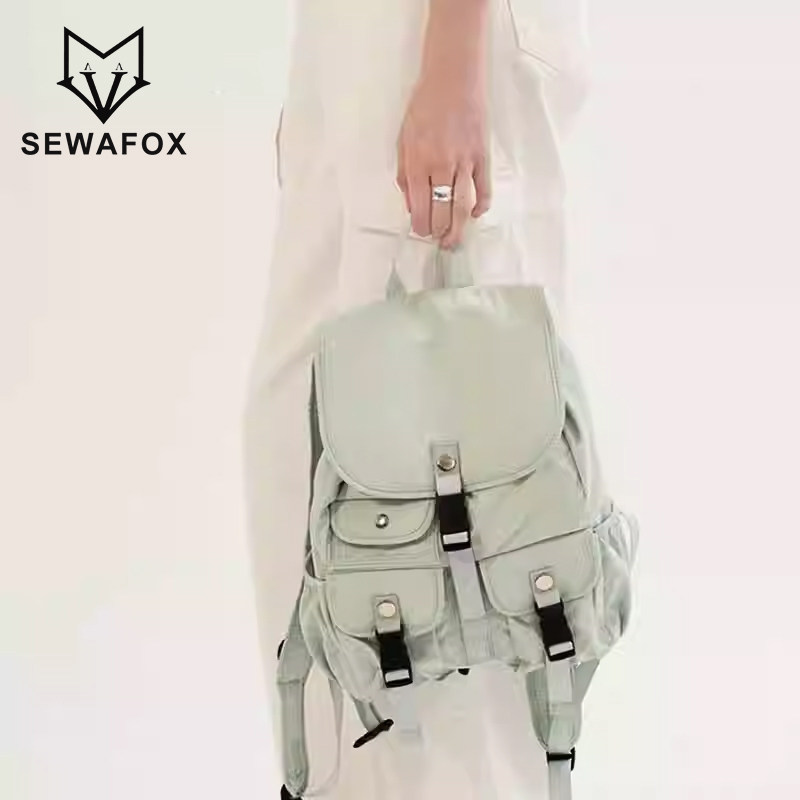 韩系双肩包女上班通勤旅游轻便高颜值设计感大学生女生外出小背包