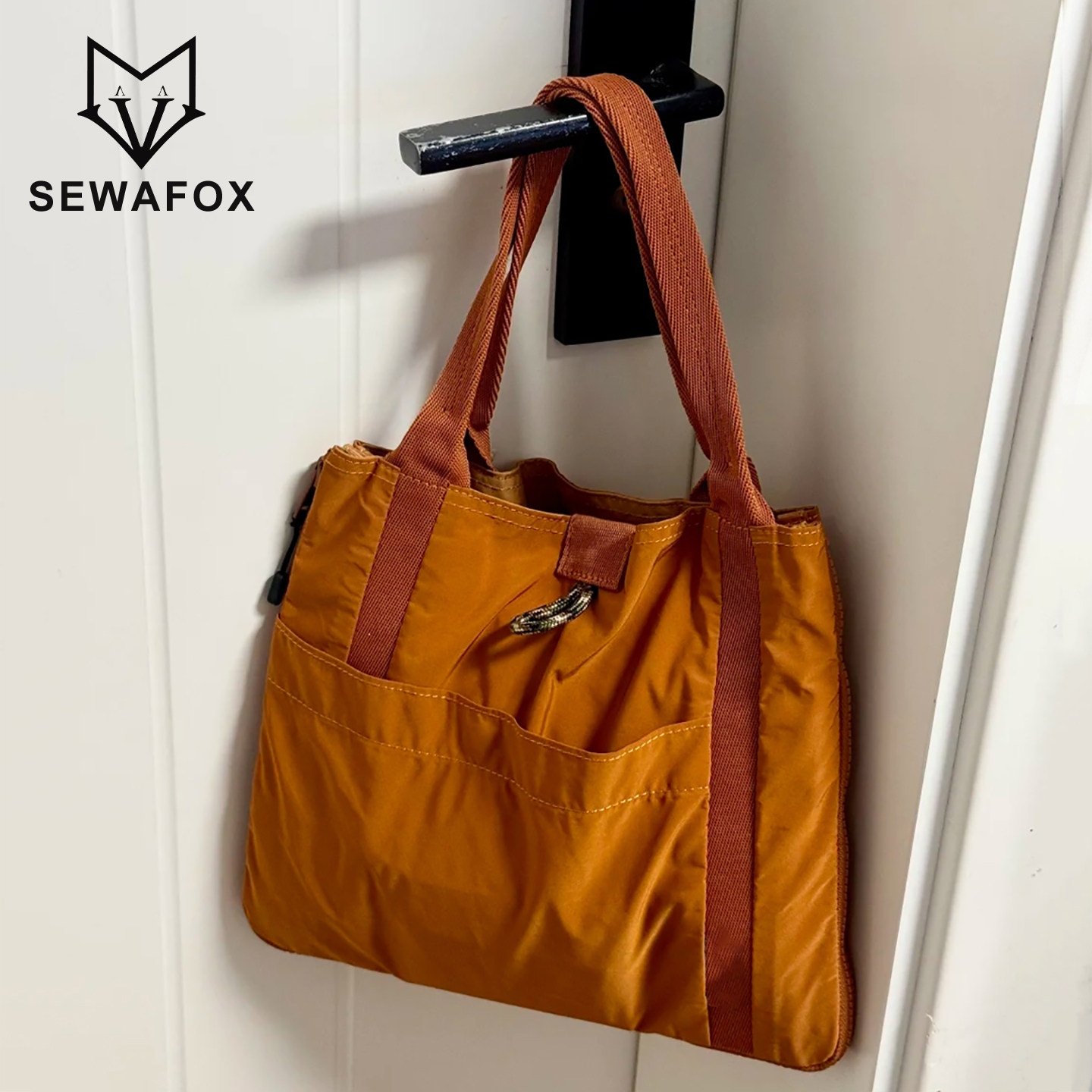 日系托特包男女可扩容新款轻便百搭尼龙多功能大容量手提单肩包包