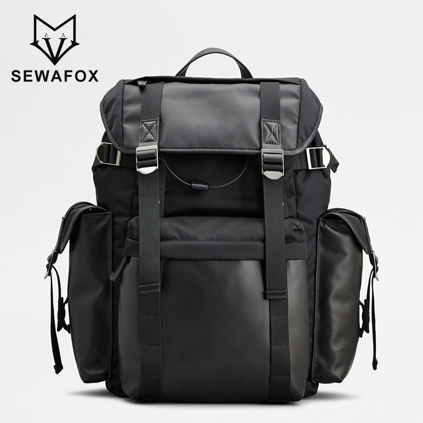 男士背包高端商务出差皮质英伦风旅行新款书包笔记本电脑双肩包男