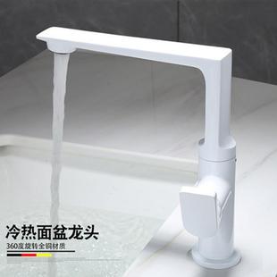 黑色洗手洗脸洗头龙头拉丝水龙头面盆枪灰台上盆加高全铜冷热.
