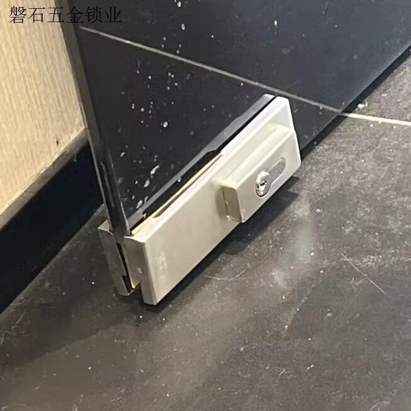 无框门玻璃门地锁商铺大门门锁地弹簧办公室夹门夹钢化门地插销.