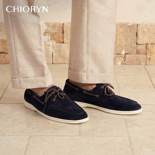 羊皮帆船鞋乐福鞋男chioryn青润