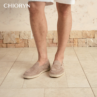 【翻毛小羊皮】chioryn青润渔夫鞋男透气一脚蹬乐福鞋软底豆豆鞋