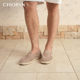 chioryn青潤漁夫鞋 男透氣一腳蹬樂福鞋 軟底豆豆鞋 翻毛小羊皮