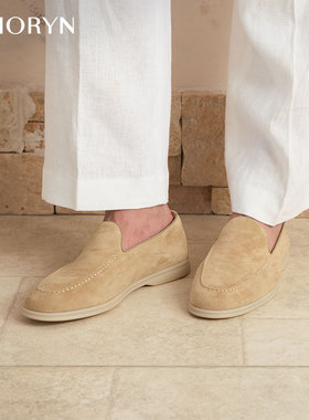 【翻毛小羊皮】chioryn青润LP乐福鞋男软底豆豆鞋皮鞋summerwalk