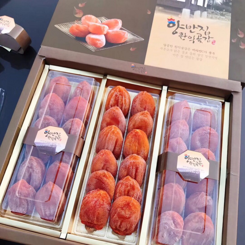 出口韩国精选特级陕西特产富平吊柿饼整箱霜降流心柿饼过年礼盒装