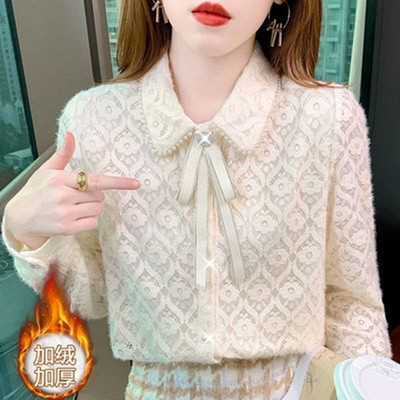 蝴蝶结时尚蝴蝶结衬衫蕾丝