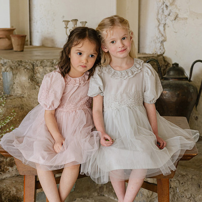 2026夏款草莓珊韩国女童公主绣花