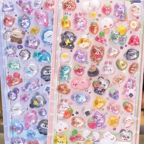 儿童贴纸女孩3d立体浮雕贴可爱