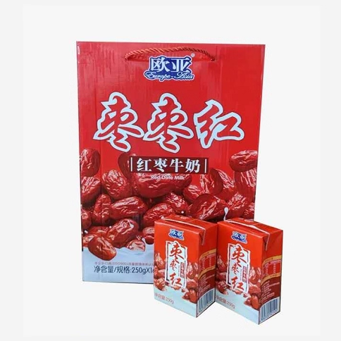 欧亚红枣牛奶云南牛奶盒装250g*16盒/日期新鲜营养早餐奶学生奶