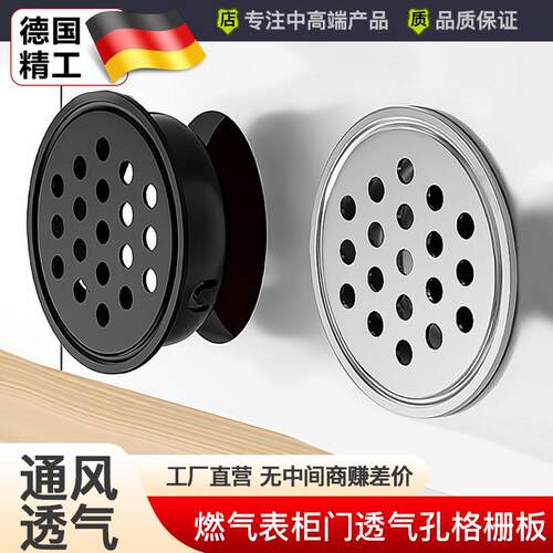 德国燃气表柜门透气孔格栅板橱柜燃气灶排气孔网燃气柜开孔装饰盖