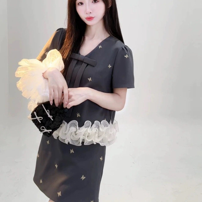 NN【星河碎钻套装】时髦女休闲财阀千金小众老钱风两件套夏季新款